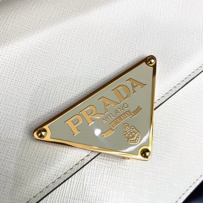 Prada Emblème Saffiano Shoulder Bag(22*15*6cm)-089