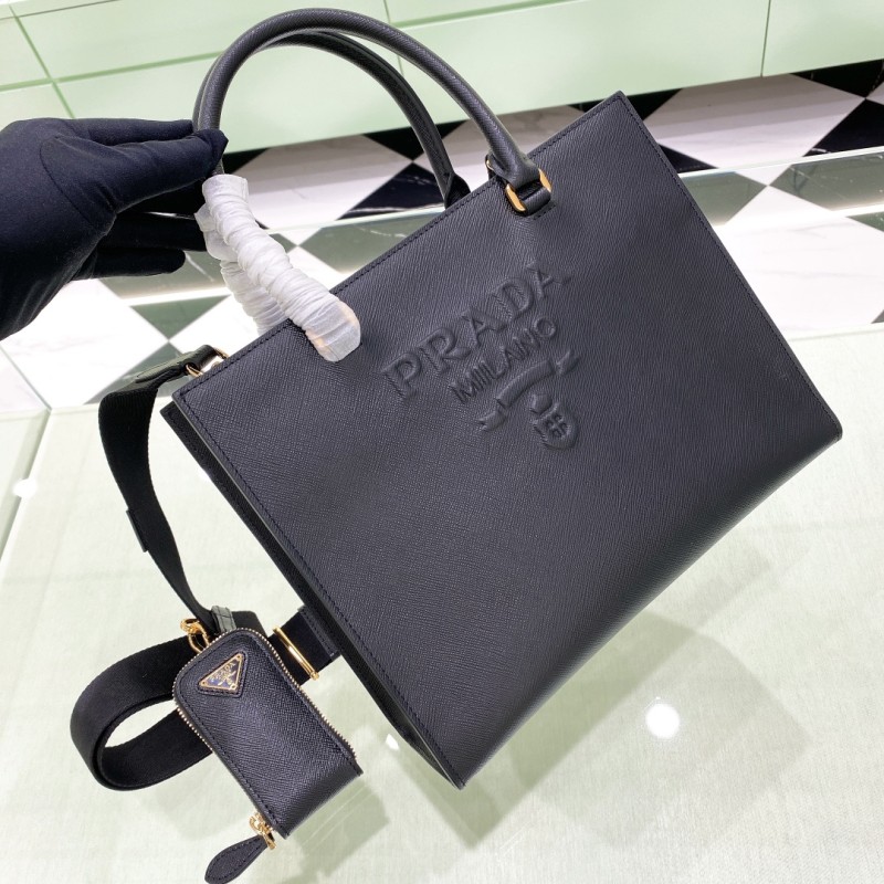 Medium Prada Saffiano Leather Tote(28*22*9cm)-0801