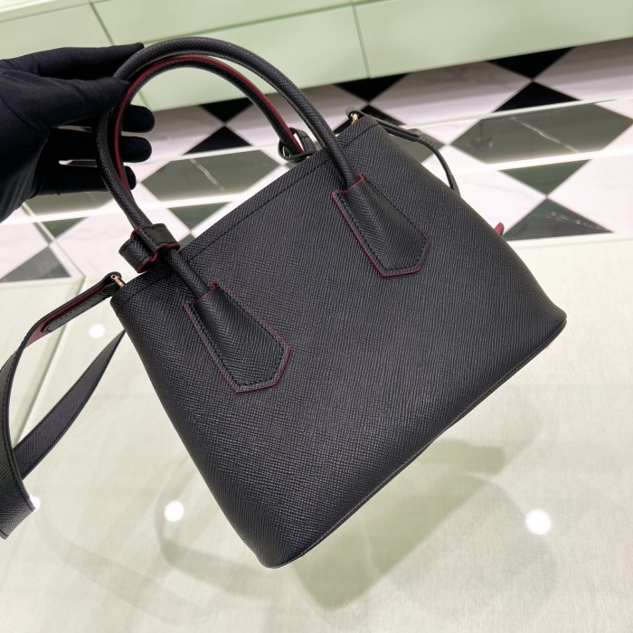 Prada Double Saffiano Leather Mini Bag(25*18.5*12.5cm)-0811