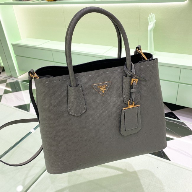 Prada Double Saffiano Leather Medium Bag(33*25*14.5cm)-0031