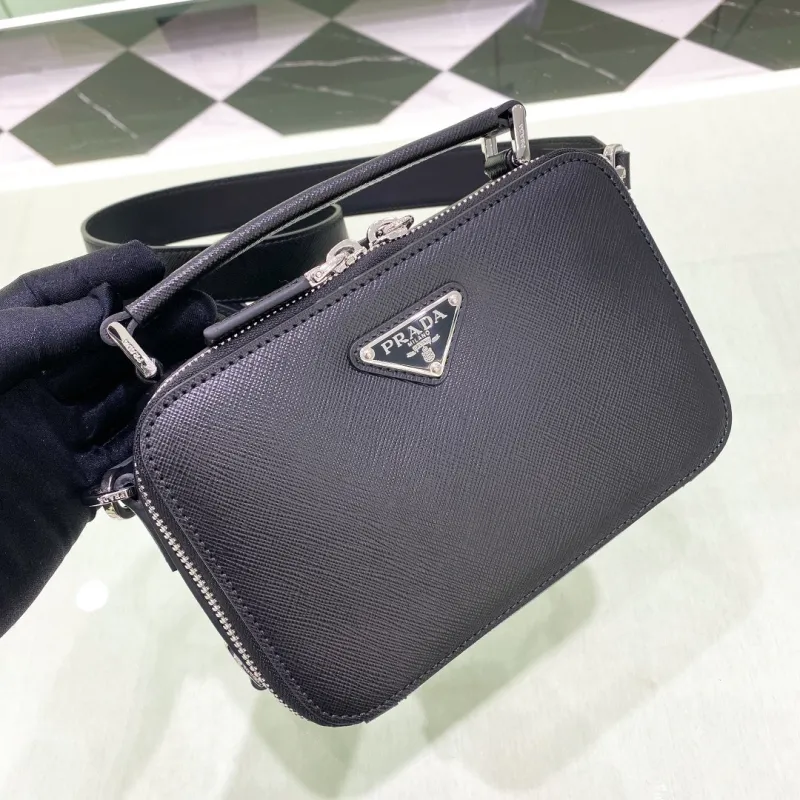 Prada Brique Saffiano Leather Bag(18*12*5.5cm)-088