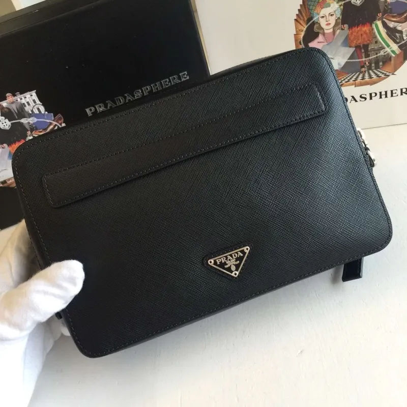 Saffiano Leather Pouch(23.5*15.5*6cm)-058