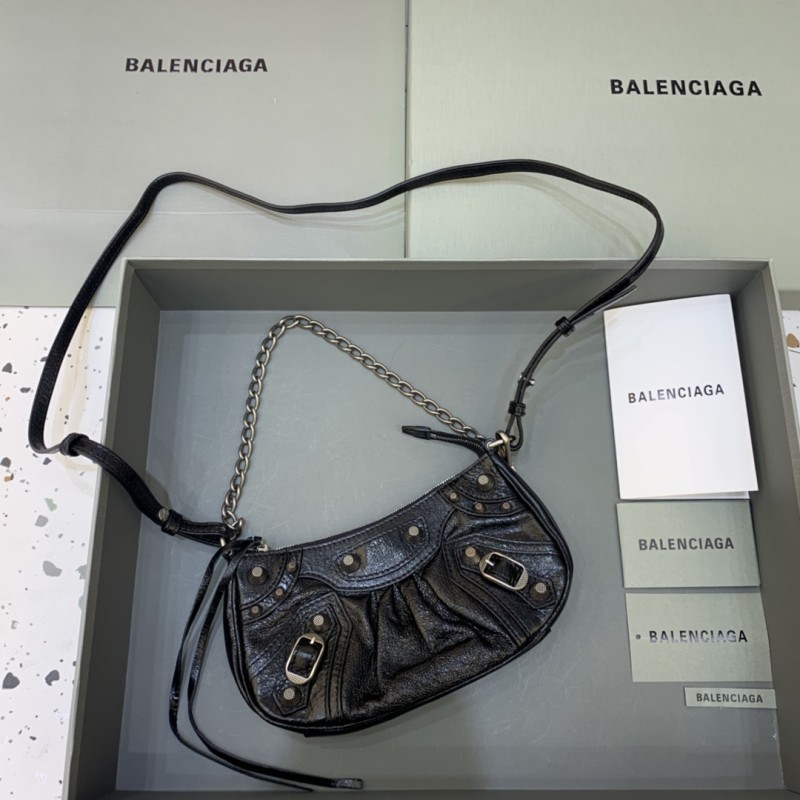 Women's Le Cagole Mini Bag With Chain in Black(20.8*13*4.3cm)-085
