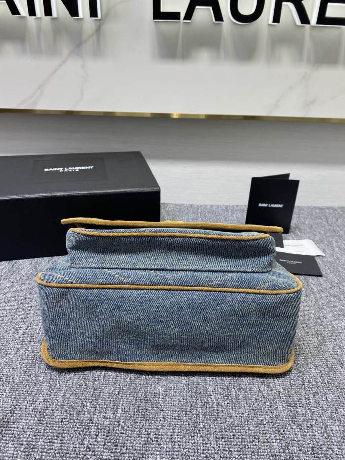 NIKI Medium in Denim and Suede(28*20*8.5cm)-057