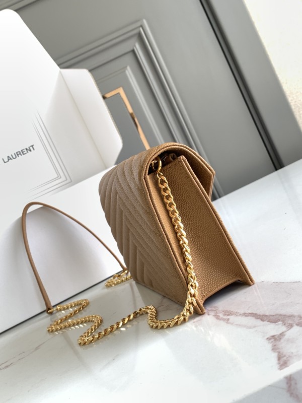 CASSANDRE Envelope Chain Wallet in Grain de Poudre Leather(19*12.5*3.5cm)-085