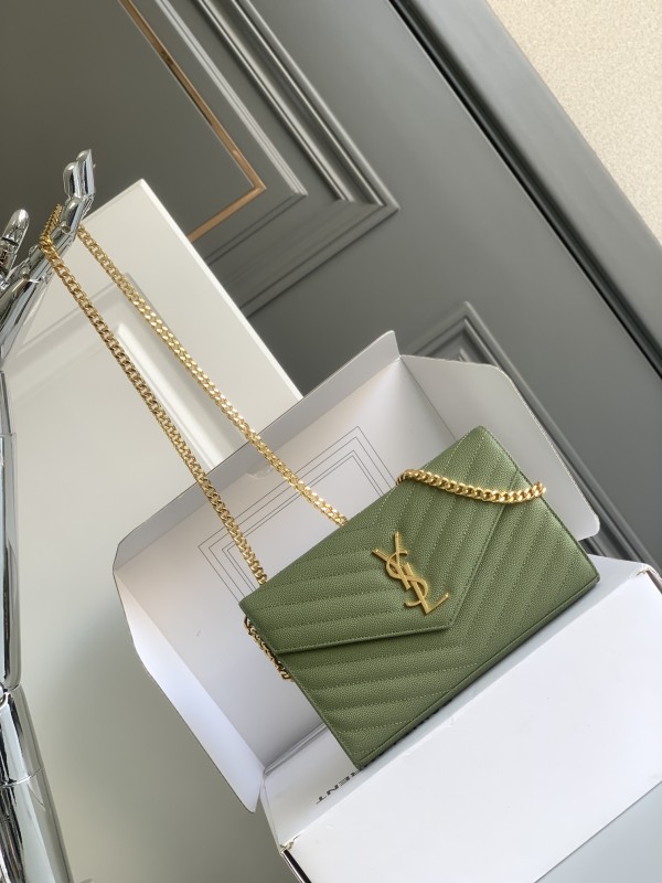 Classic CASSANDRE Chain Wallet in Grain de Poudre Leather(22.5*14*4cm)-006