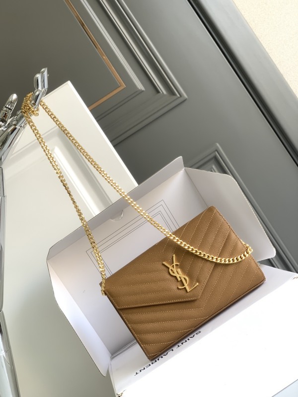 Classic CASSANDRE Chain Wallet in Grain de Poudre Leather(22.5*14*4cm)-006