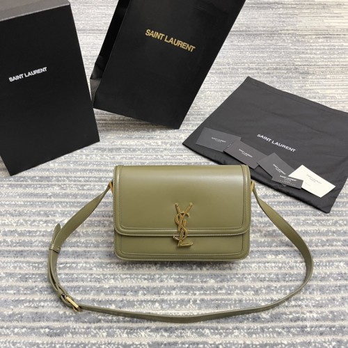 SOLFERINO Medium Satchel in Box Saint Laurent(23*16*6cm)-008