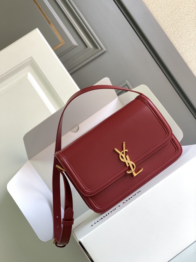 SOLFERINO Medium Satchel in Box Saint Laurent(23*16*6cm)-008