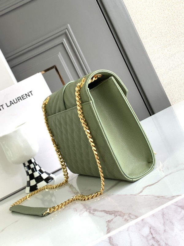 ENVELOPE Medium in Quilted Grain de Pouder Embossed Leather(24*17.5*6cm)-087