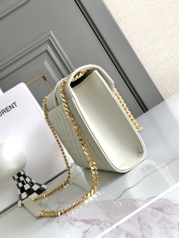 ENVELOPE Medium in Quilted Grain de Pouder Embossed Leather(24*17.5*6cm)-087