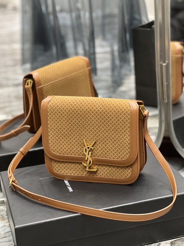 SOLFERINO Medium Satchel in Box Saint Laurent(22*18*4cm)-058