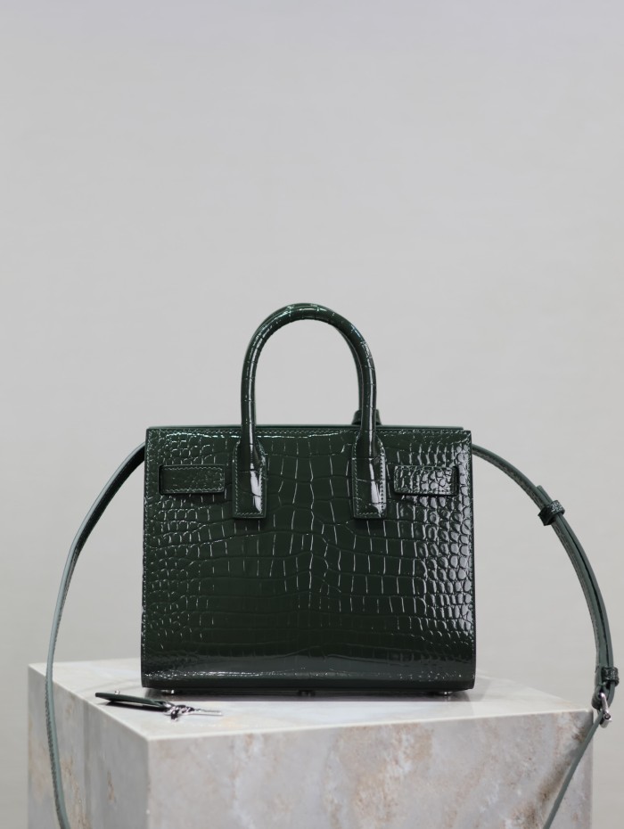 SAC DE JOUR Nano in Crocodile Embossed Leather(22*18*10.5cm)-009