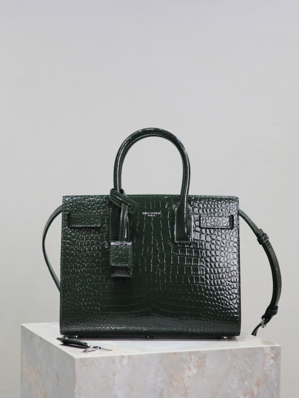 SAC DE JOUR Baby in Crocodile Embossed Leather(26*20.5*12.5cm)-0001