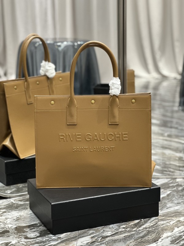Rive Gauche Small Tote Bag in Smooth Leather(39*31*18cm)-009