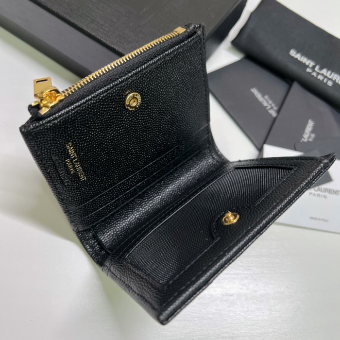 CASSANDRE MATELASSÉ Bi-Fold Wallet in Grain de Poudre Leather(10.5*8.5*2.5cm)-082