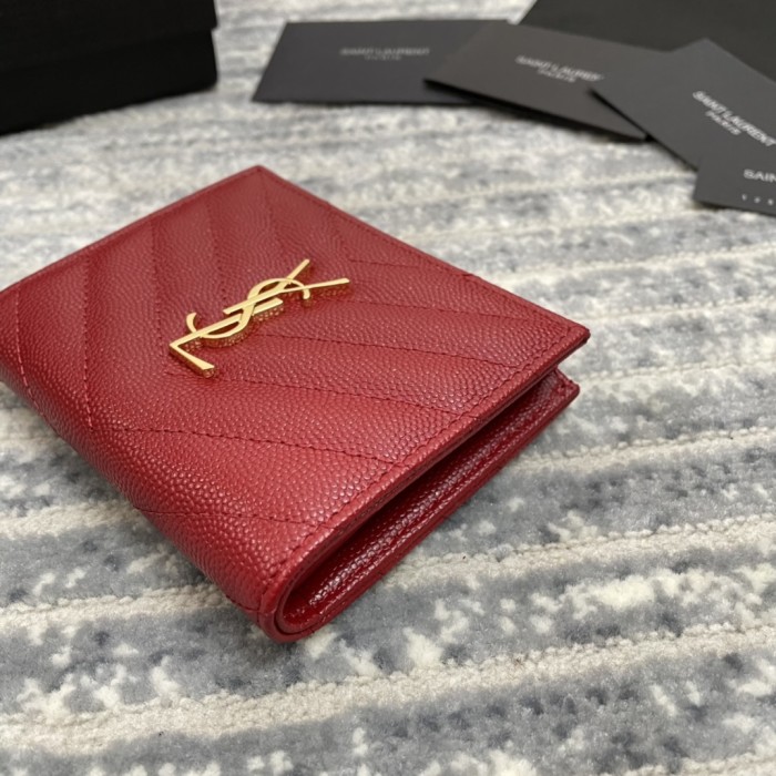 CASSANDRE MATELASSÉ Bi-Fold Wallet in Grain de Poudre Leather(10.5*8.5*2.5cm)-082