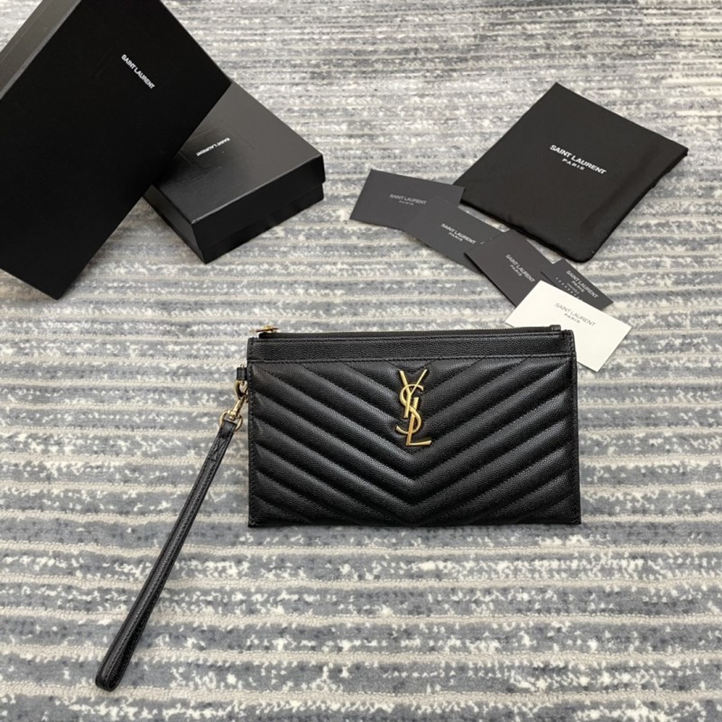 CASSANDRE MATELASSÉ Large Pouch in Grain de Poudre Leather(23*13*1cm)-082