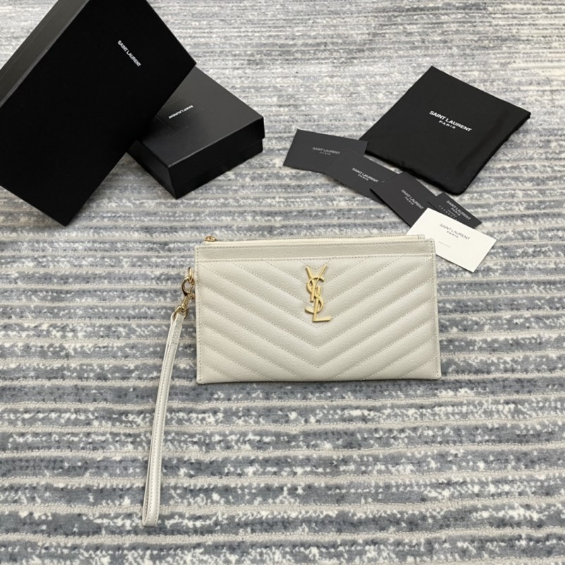 CASSANDRE MATELASSÉ Large Pouch in Grain de Poudre Leather(23*13*1cm)-082