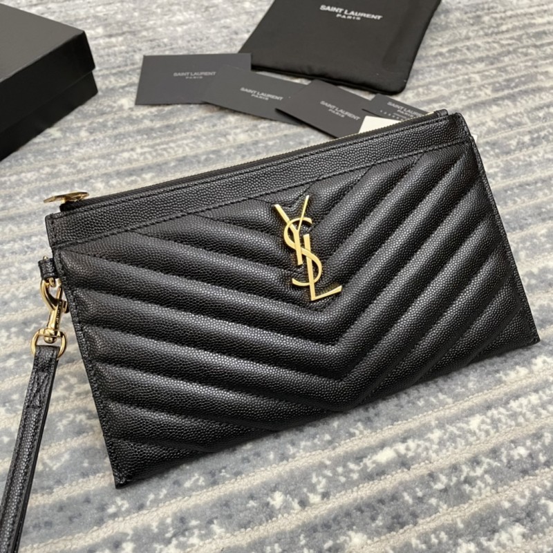 CASSANDRE MATELASSÉ Large Pouch in Grain de Poudre Leather(23*13*1cm)-082
