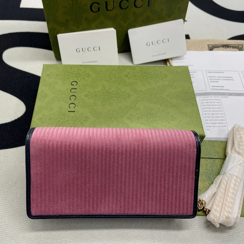 Gucci Horsebit 1955 Wallet with Chain(19*10*4cm)-023