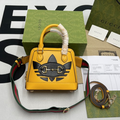 Gucci x Adidas Horsebit 1955 Mini Top Handle Bag(20*19.5*7.5cm)-007