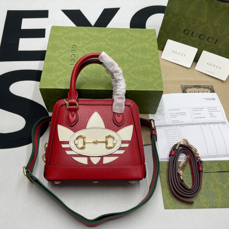 Gucci x Adidas Horsebit 1955 Mini Top Handle Bag(20*19.5*7.5cm)-007