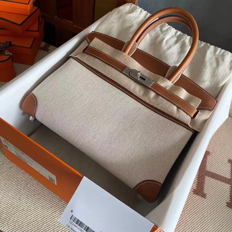 Birkin Box-Fabric 30(30*22*16cm)-0022