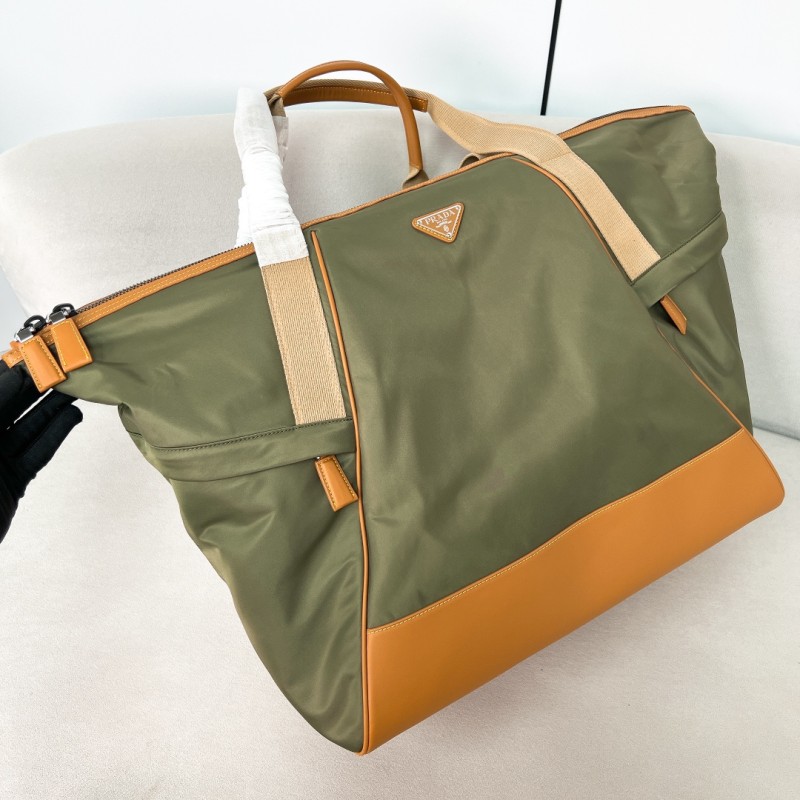 Re-Nylon and Leather Duffel Bag(44.5*40*24cm)-0811