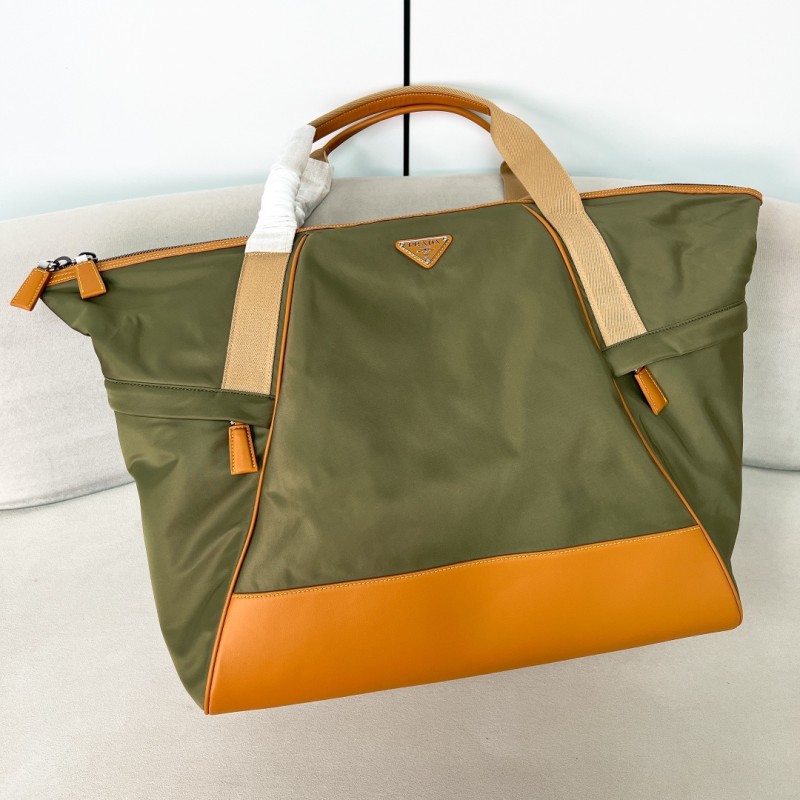 Re-Nylon and Leather Duffel Bag(44.5*40*24cm)-0811