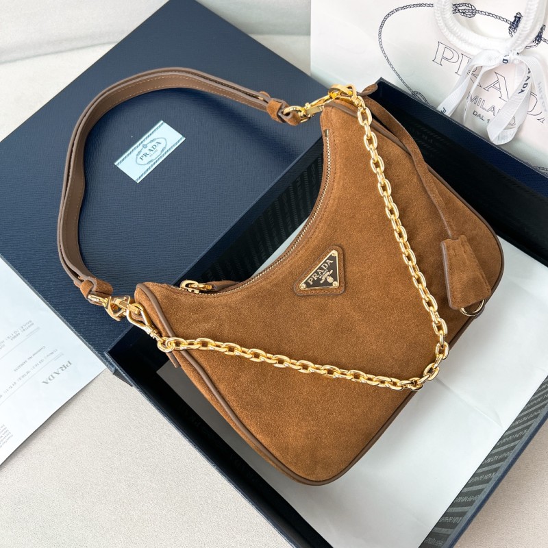 Prada Re-Edition 2005 Suede Shoulder Bag(22*18*6cm)-088