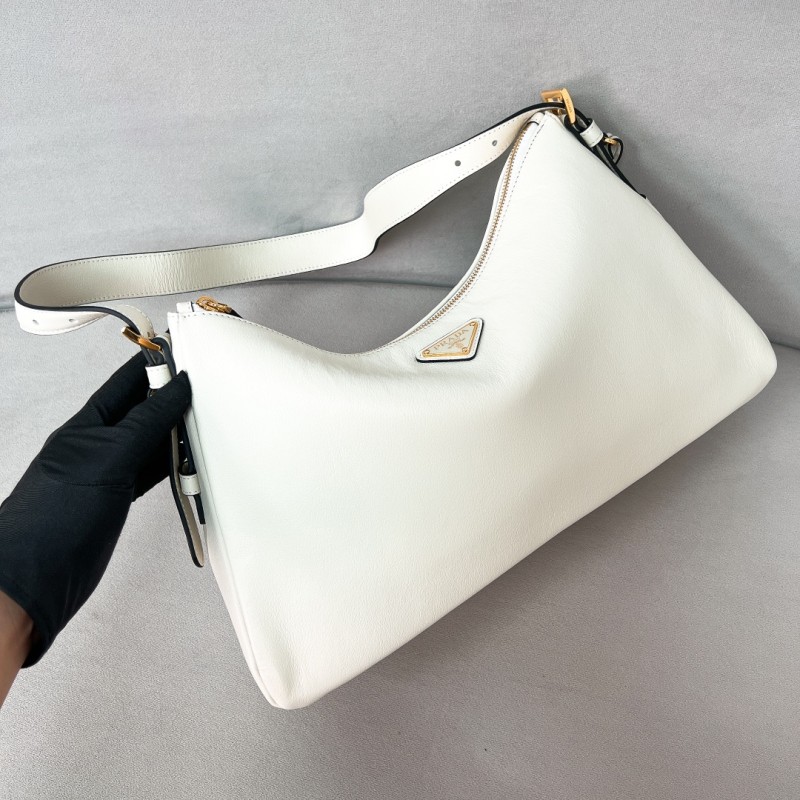 Prada Aimée Large Leather Shoulder Bag(39*23*12cm)-0811