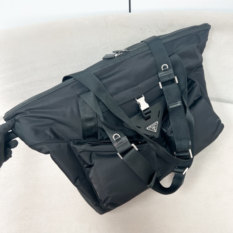 Re-Nylon and Leather Travel Bag(44.5*40*24cm)-0811