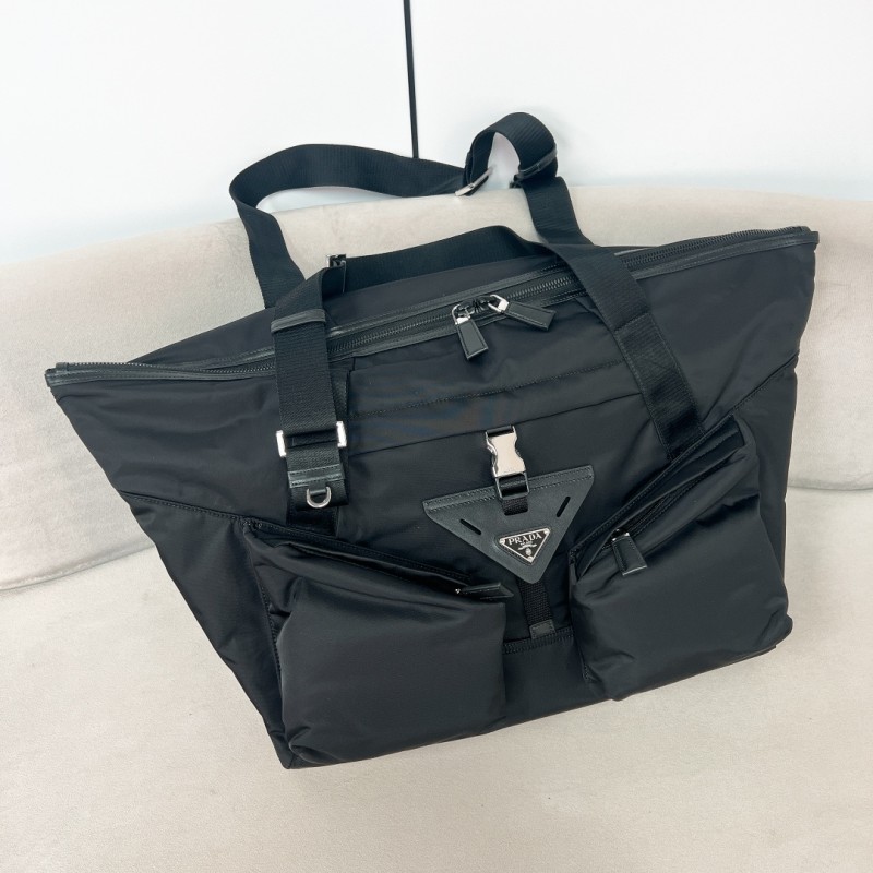 Re-Nylon and Leather Travel Bag(44.5*40*24cm)-0811