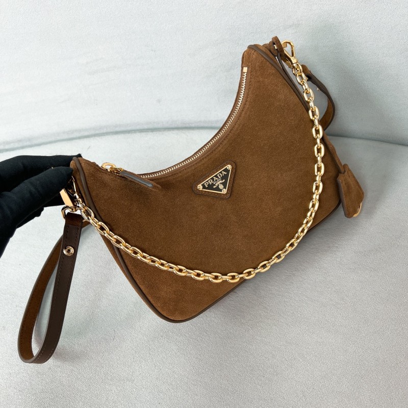 Prada Re-Edition 2005 Suede Shoulder Bag(22*18*6cm)-088