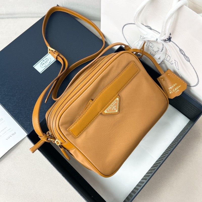 Prada Re-Edition 1978 Re-Nylon and Saffiano Leather Mini Shoulder Bag(21*17*8cm)-087