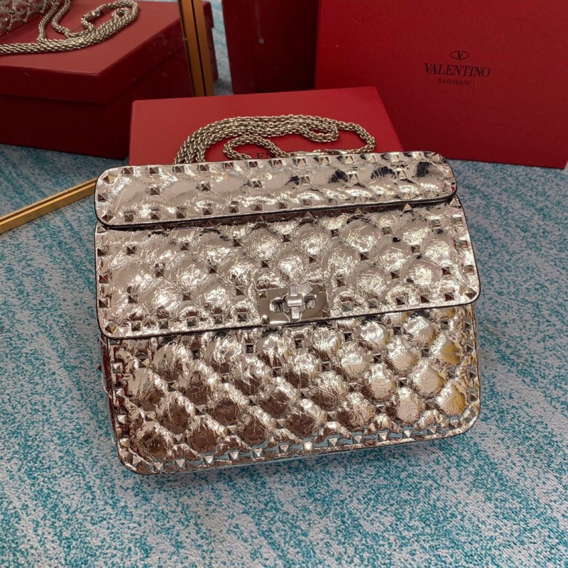 Medium Nappa Rockstud Spike Bag(23*16*6.5cm)-008