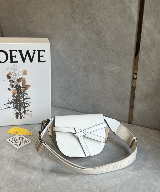 Mini Gate Dual Bag in Soft Calfskin and Jacquard(21*12.5*9.5cm)-055