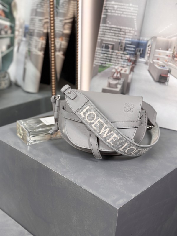 Mini Gate Dual Bag in Soft Calfskin and Jacquard(21*12.5*9.5cm)-055
