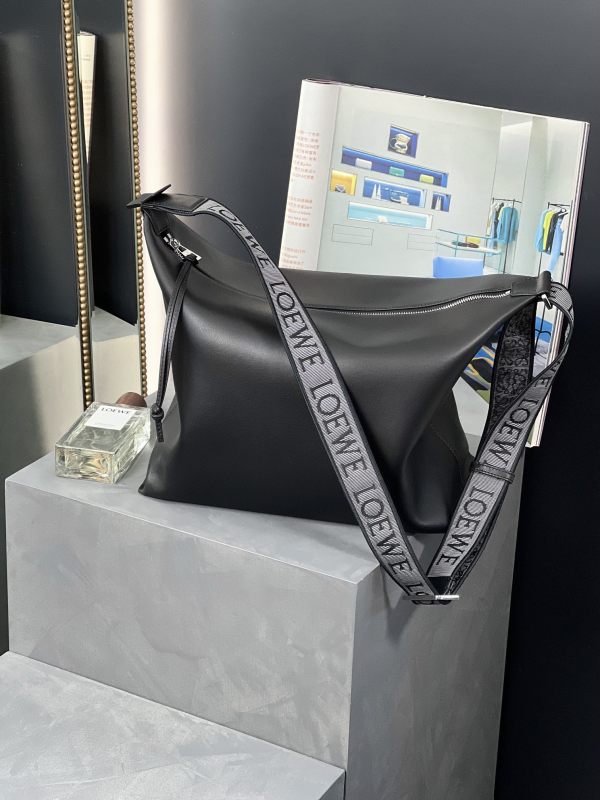 Cubi crossbody bag in supple smooth calfskin and jacquard(44*30*18cm)-007