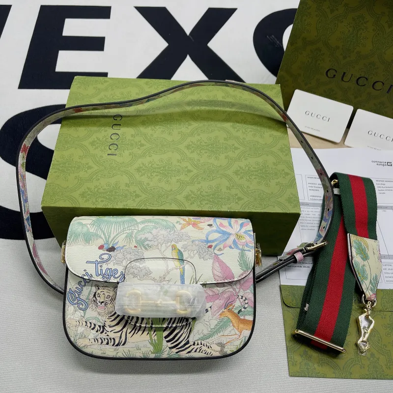 Gucci Horsebit 1955 GG Mini Bag(20.5*14.5*5cm)-066