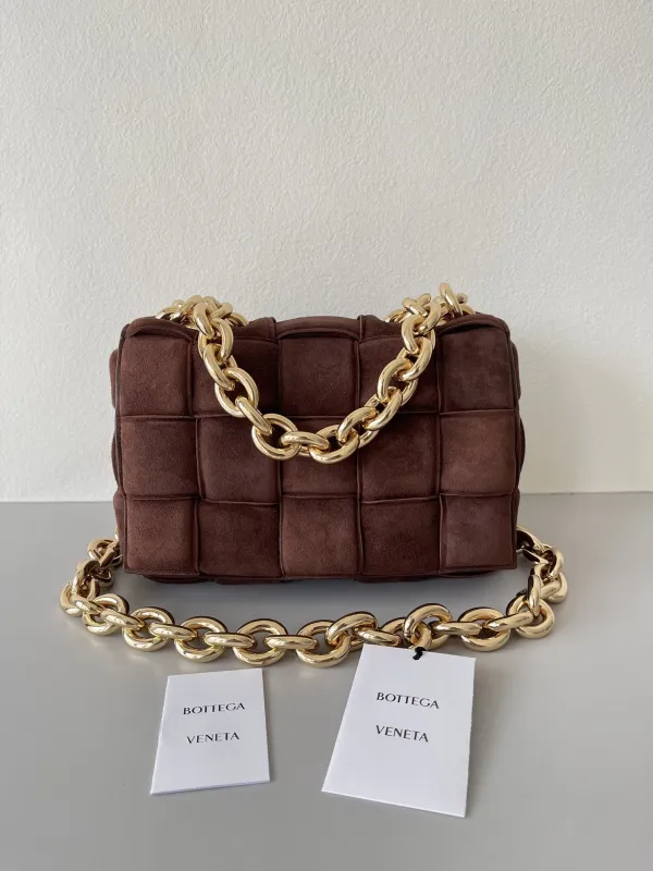 Chain Cassette Suede Intreccio Shoulder Bag(26*18*8cm)-0011