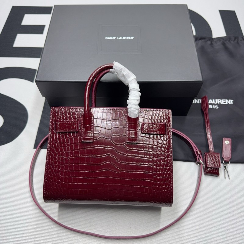 SAC DE JOUR Nano in Crocodile Embossed Leather(22*18*10.5cm)-009