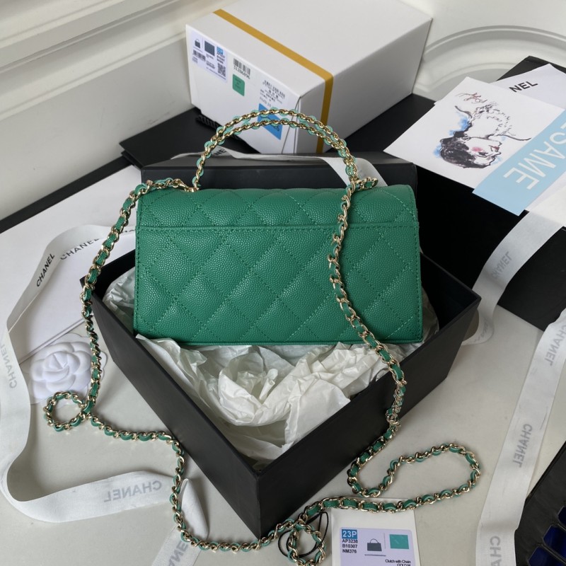 Chanel 23P Kelly Handle Bag with Chain(19*10*4.5cm)-086
