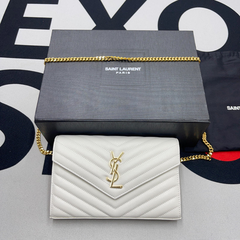 Classic CASSANDRE Chain Wallet in Grain de Poudre Leather(22.5*14*4cm)-006