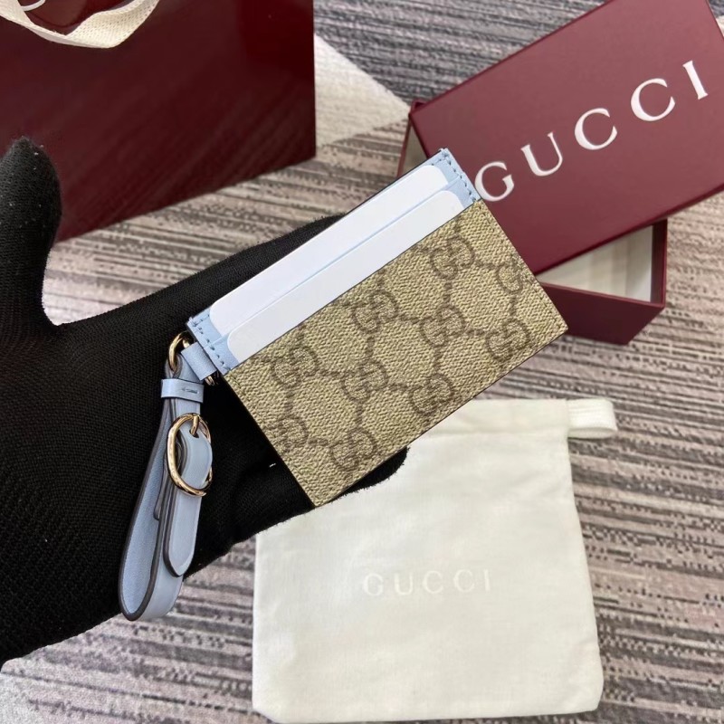 GG Emblem Card Case with Wristlet “10*8*1.5CM” 051