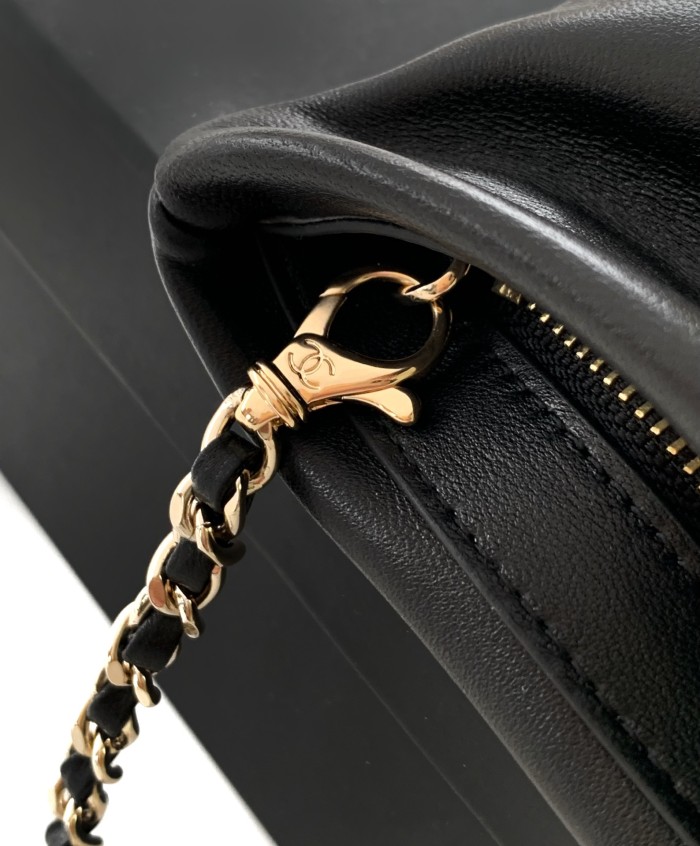 Pearl Ruched Clutch “14x24x5cm”-055 =5861