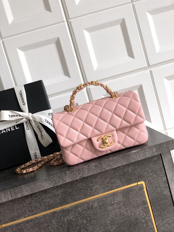 Mini Flap Bag with Top Handle “13.5x22.5x6cm”-007 =AS5145