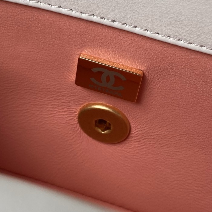 24C Small Flap Bag with Adjustable Double Ball Chain “12x19x8cm”-086 =AS2615