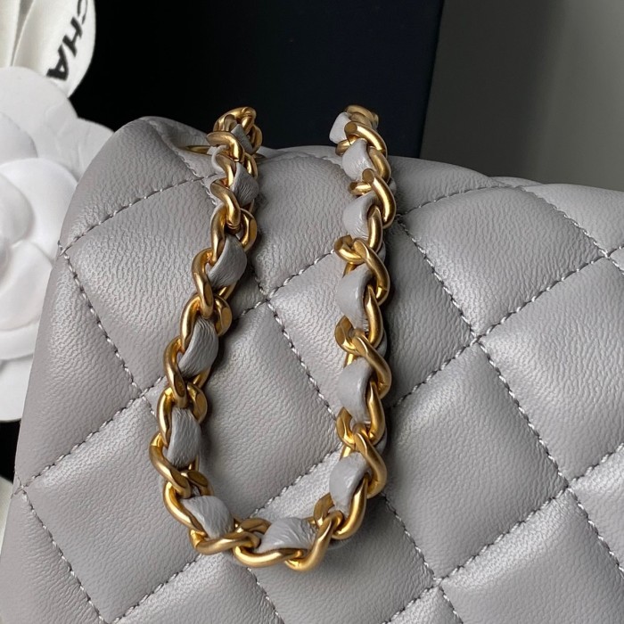 25C Mini Classic Flap Bag with Pearl Crush “17cm”-036 =AS1786